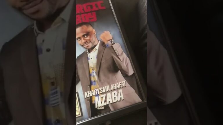 kharYsma Arafat Nzaba unboxing DRT certified plaque for rank #5 in the rap/hip hop chart July 2022