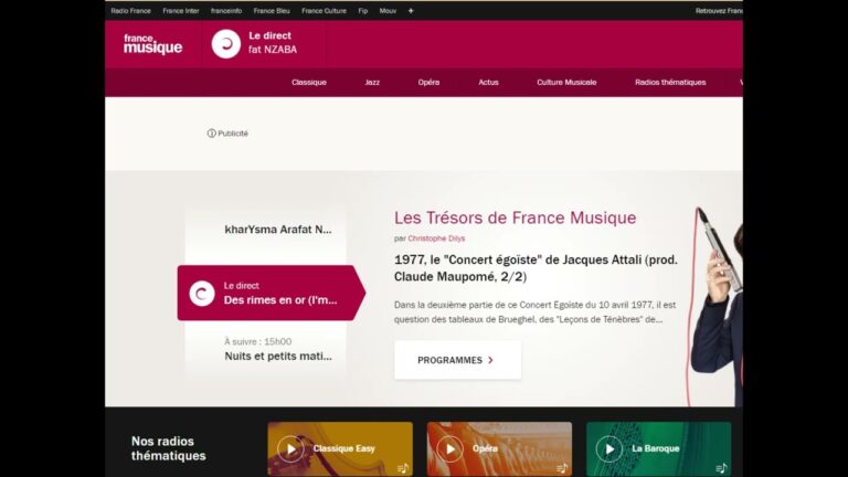 kharYsma Arafat NZABA sur France musique radio